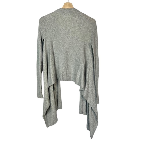 BCBGMaxazria Gray Waterfall Front Cardigan Sweater S - Picture 3 of 6
